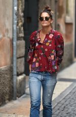KATIE HOLMES Out and About in Verona 10/07/2017