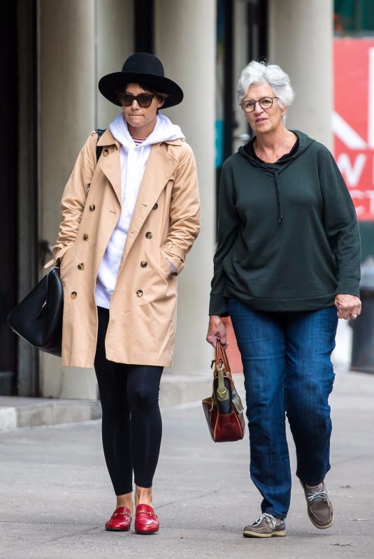 KATIE HOLMES Out with Her Mom Kathleen in New York 10/25/2017