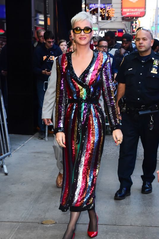 KATY PERRY Arrives at Good Morning America in New York 10/04/2017