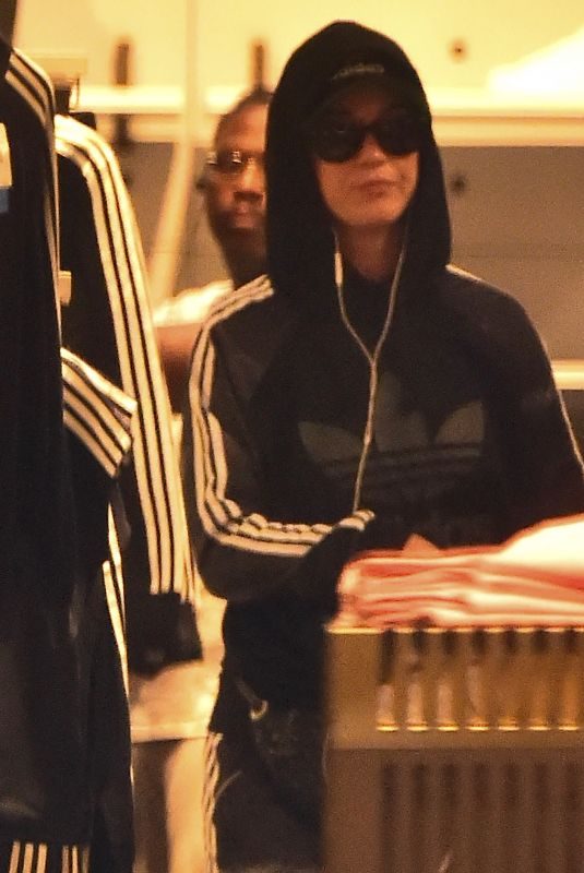 KATY PERRY Shopping at Adidas Store in New York 10/10/2017