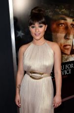 KEISHA CASTLE-HUGHES at Thank You for Your Service Premiere in LLos Angeles 10/23/2017