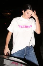 KENDALL JENNER Arrives at Kim Kardashians 37th Birthday Dinner in Los Feliz 10/26/2017