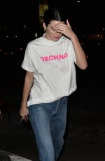 KENDALL JENNER Arrives at Kim Kardashians 37th Birthday Dinner in Los Feliz 10/26/2017