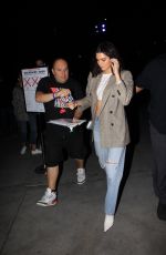KENDALL JENNER Arrives at Lakers Game in Los Angeles 10/19/2017