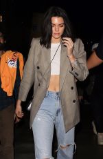 KENDALL JENNER Arrives at Staples Center in Los Angeles 10/19/2017