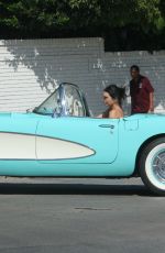 KENDALL JENNER Drives Her Vintage Chevrolet in Beverly Hills 10/08/2017