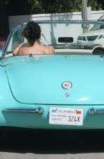 KENDALL JENNER Drives Her Vintage Chevrolet in Beverly Hills 10/08/2017