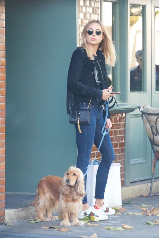KIMBERLEY GARNER Out with Her Dog in London 10/21/2017