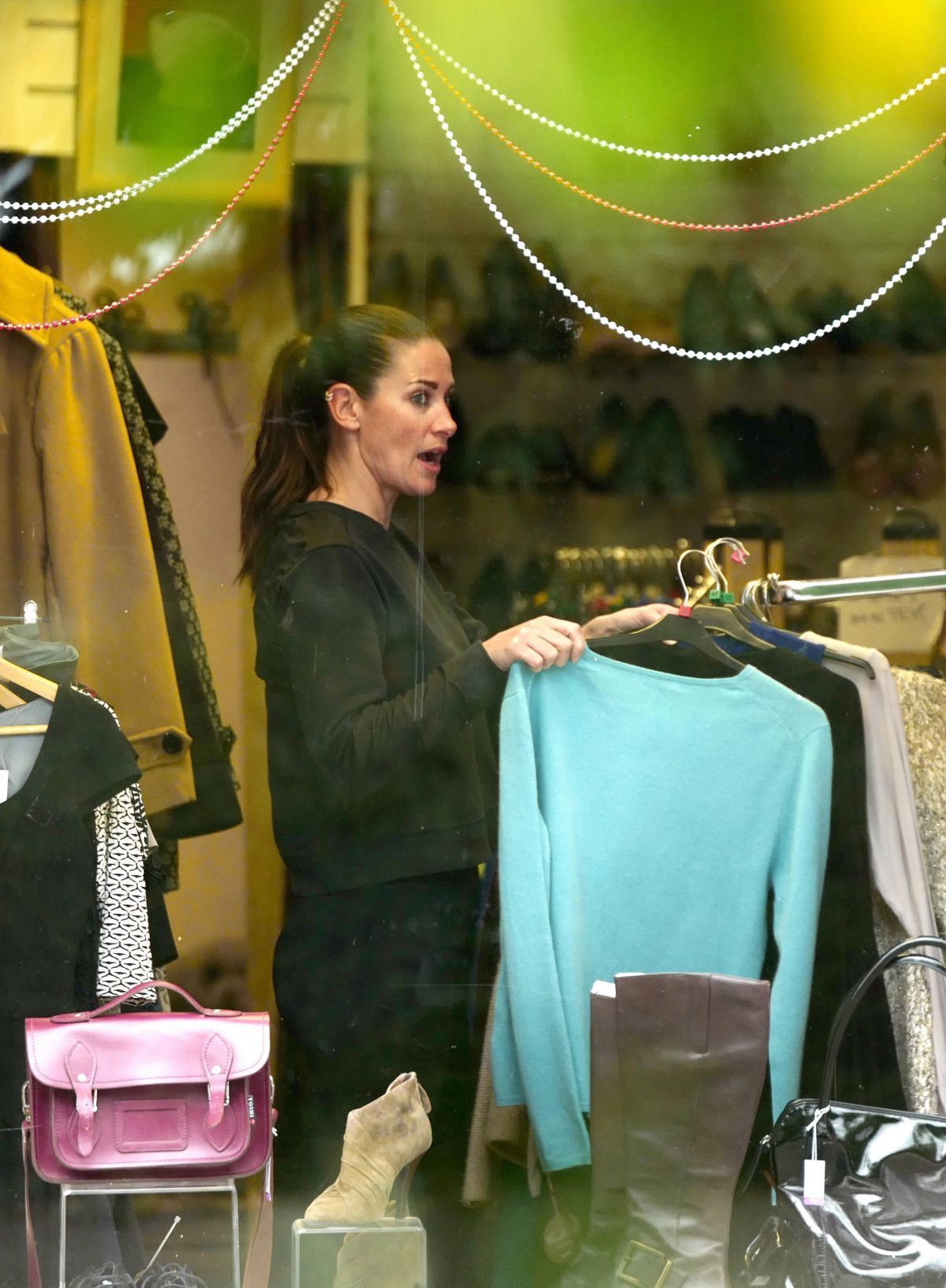 KIRSTY GALLACHER Working at a Charity Shop in London 05/10/2017 ...