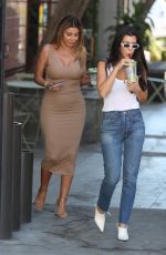 KOURTNEY KARDASHIAN and LARSA PIPPEN at Alfred Tea Room in West Hollywood 10/23/2017