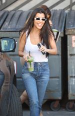 KOURTNEY KARDASHIAN and LARSA PIPPEN at Alfred Tea Room in West Hollywood 10/23/2017