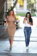 KOURTNEY KARDASHIAN and LARSA PIPPEN at Alfred Tea Room in West Hollywood 10/23/2017