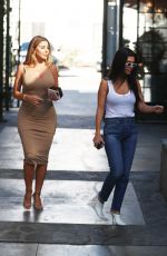 KOURTNEY KARDASHIAN and LARSA PIPPEN at Alfred Tea Room in West Hollywood 10/23/2017