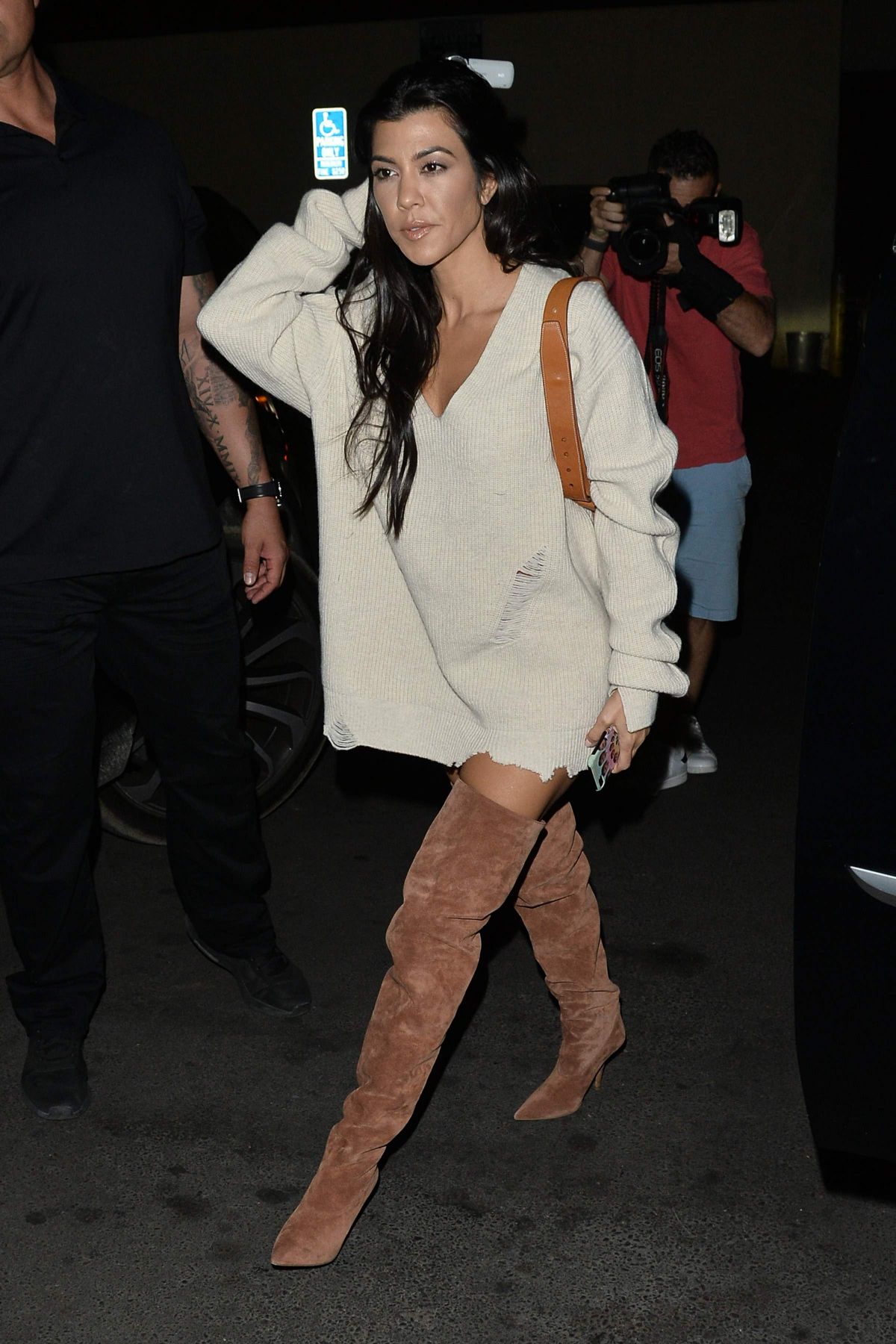 KOURTNEY KARDASHIAN Arrives at Kim Kardashians 37th Birthday Dinner in ...