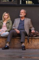 KRISTEN BELL and Kelsey Grammer on the Set of Like Father in New York 10/02/2017