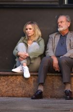 KRISTEN BELL and Kelsey Grammer on the Set of Like Father in New York 10/02/2017