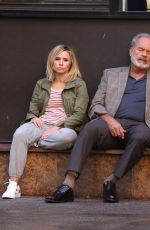 KRISTEN BELL and Kelsey Grammer on the Set of Like Father in New York 10/02/2017