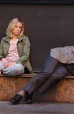 KRISTEN BELL and Kelsey Grammer on the Set of Like Father in New York 10/02/2017