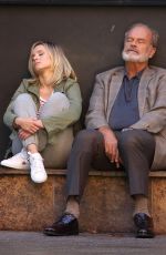 KRISTEN BELL and Kelsey Grammer on the Set of Like Father in New York 10/02/2017