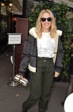 KYLIE MINOGUE at Cafe De Flore in Paris 10/02/2017