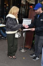 KYLIE MINOGUE at Cafe De Flore in Paris 10/02/2017