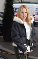 KYLIE MINOGUE at Cafe De Flore in Paris 10/02/2017