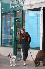 LACEY TURNER Out with Her Dogs in London 10/02/2017