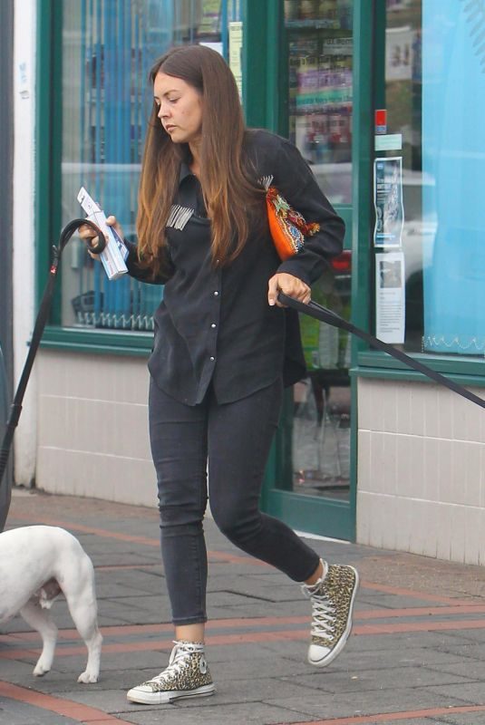 LACEY TURNER Out with Her Dogs in London 10/02/2017