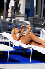 LADY VICTORIA HERVEY in Bikini at a Hotel Pool in West Hollywood 10/11/2017