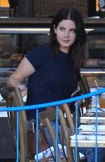 LANA DEL REY Out for Lunch at Little Door in Hollywood 10/04/2017