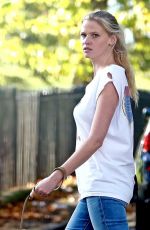 LARA STONE Out and About in London 10/25/2017