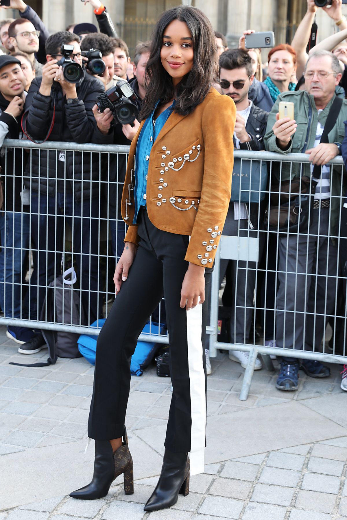 Laura Harrier Louis Vuitton Fashion Show October 3, 2017 – Star Style