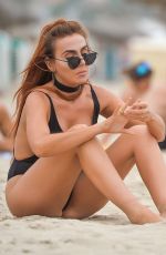 LAURA SIMPSON in Swimsuit on the Beach in Majorca 10/02/2017