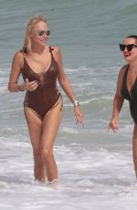 LAUREN FOSTER and MARYSOL PATTON in Swimsuits at a Beach in Miami 10/22/2017