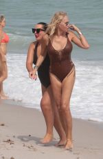 LAUREN FOSTER and MARYSOL PATTON in Swimsuits at a Beach in Miami 10/22/2017