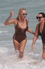 LAUREN FOSTER and MARYSOL PATTON in Swimsuits at a Beach in Miami 10/22/2017