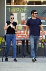 LEIGHTON MEESTER and Adam Brody Out and About in Los Angeles 10/05/2017