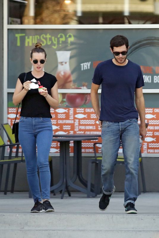 LEIGHTON MEESTER and Adam Brody Out and About in Los Angeles 10/05/2017