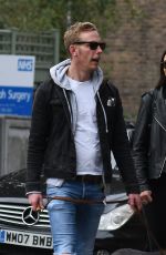 LILAH PARSONS and Laurence Fox Out with Their Dogs in London 10/14/2017