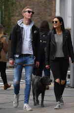 LILAH PARSONS and Laurence Fox Out with Their Dogs in London 10/14/2017