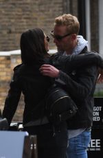 LILAH PARSONS and Laurence Fox Out with Their Dogs in London 10/14/2017