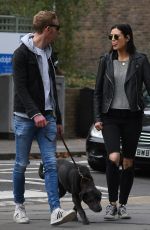 LILAH PARSONS and Laurence Fox Out with Their Dogs in London 10/14/2017