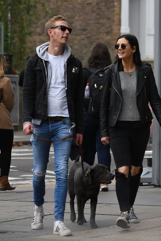 LILAH PARSONS and Laurence Fox Out with Their Dogs in London 10/14/2017