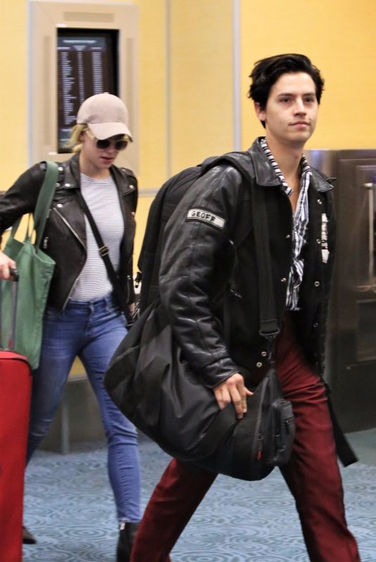 LILI REINHART and Cole Sprouse at Airport in Vancouver 10/10/2017
