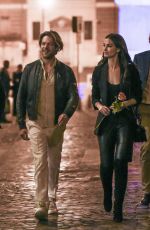 LILY ALDRIDGE and Caleb Followill Out for Dinner in Rome 10/25/2017