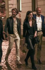 LILY ALDRIDGE and Caleb Followill Out for Dinner in Rome 10/25/2017