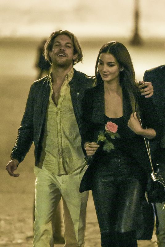 LILY ALDRIDGE and Caleb Followill Out for Dinner in Rome 10/25/2017