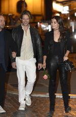 LILY ALDRIDGE and Caleb Followill Out for Dinner in Rome 10/25/2017