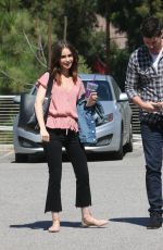 LILY COLLINS After Lunch in Hollywood 10/04/2017