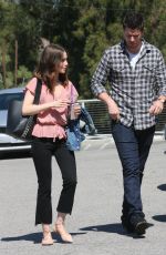 LILY COLLINS After Lunch in Hollywood 10/04/2017
